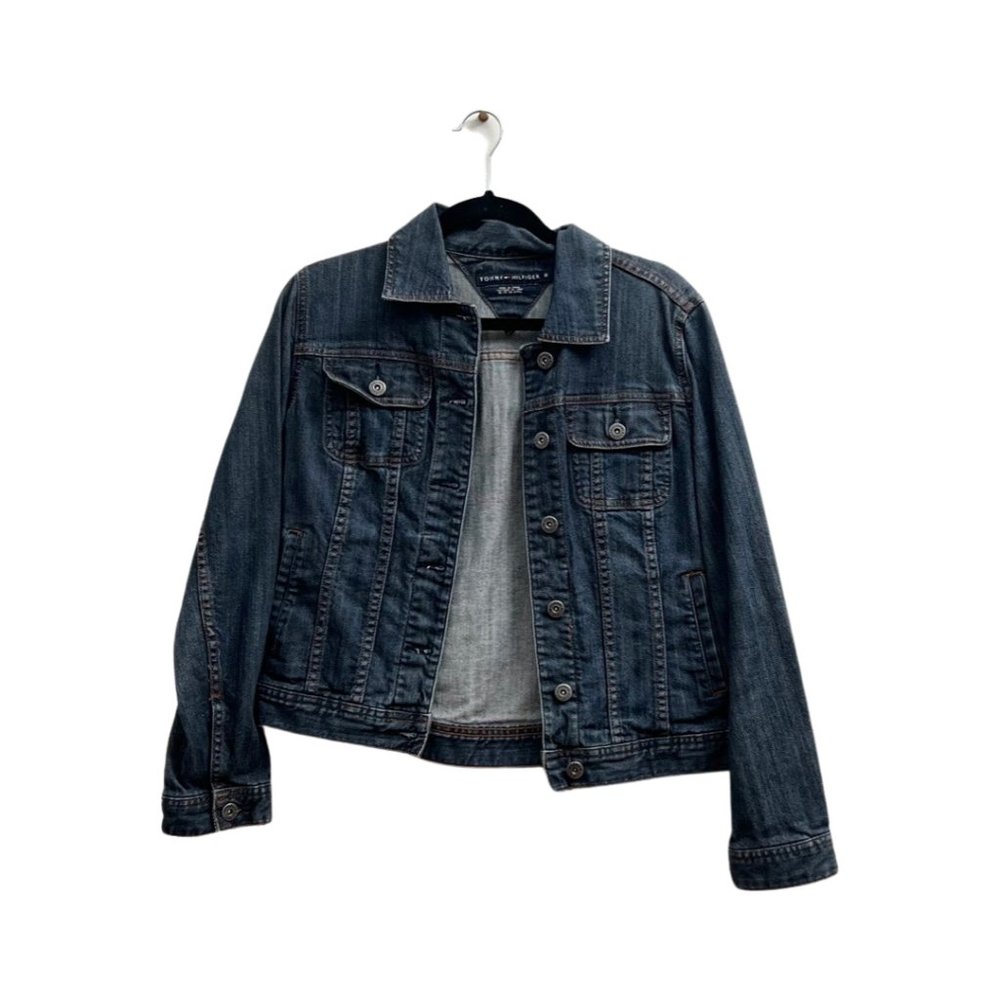 Tommy Hilfiger Denim Jacket in Dark Wash, Size S
